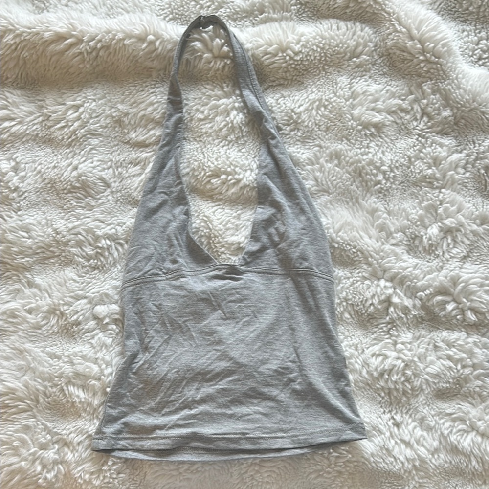 Brandy Melville Gray Sleeveless Fitted Tank Top